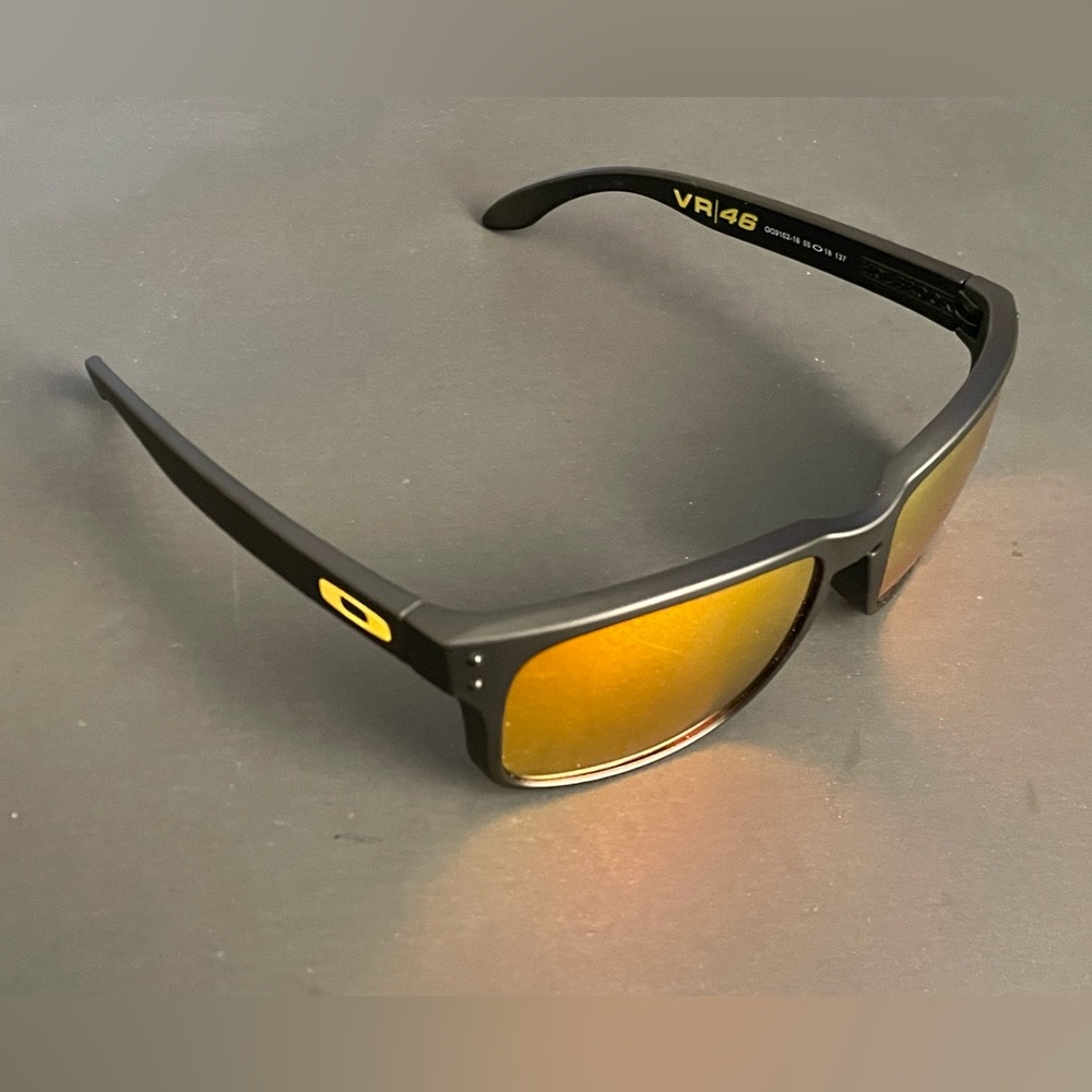 Oakley VR46 Black Sunglasses with Orange Lenses